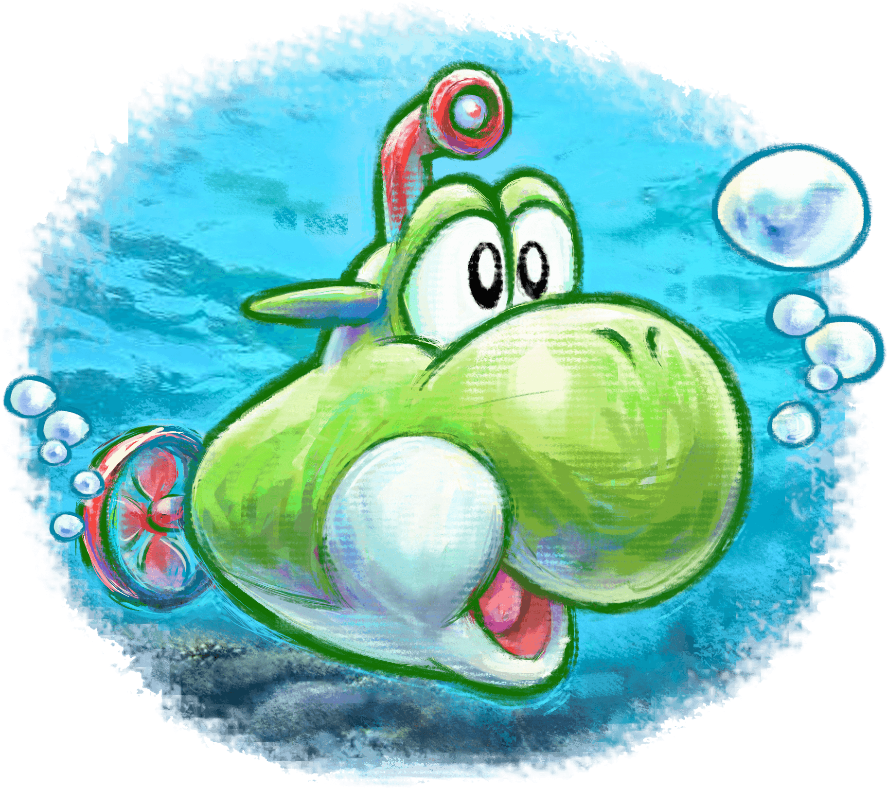 Yoshi Minecart - Yoshi's New Island (1840x1624), Png Download