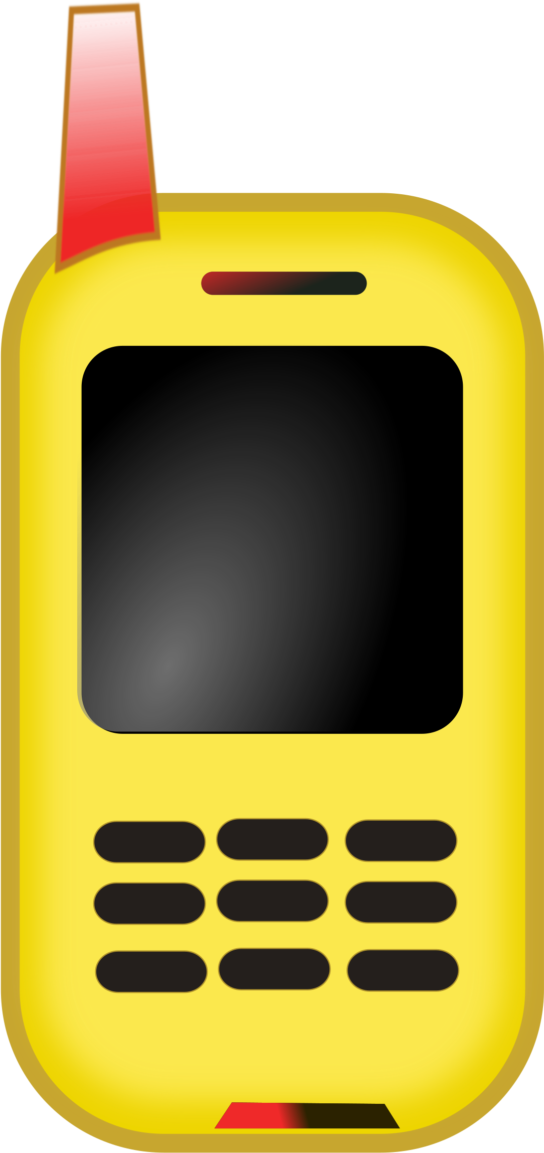 Yellow Phone Cliparts - Mobile Phone Clip Art (2400x2400), Png Download