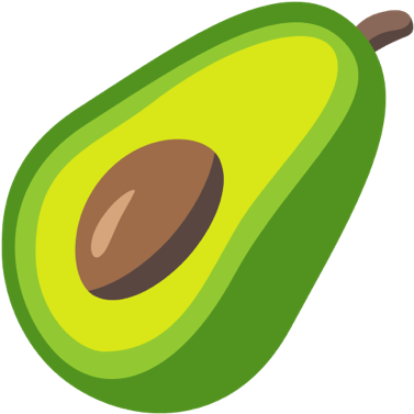 Avocado Emoji Png - Transparent Avocado Emoji (1400x400), Png Download