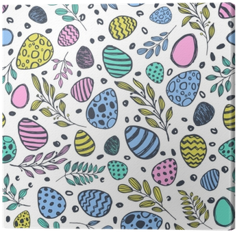 Vector Doodle Easter Seamless Pattern - Easter (400x400), Png Download