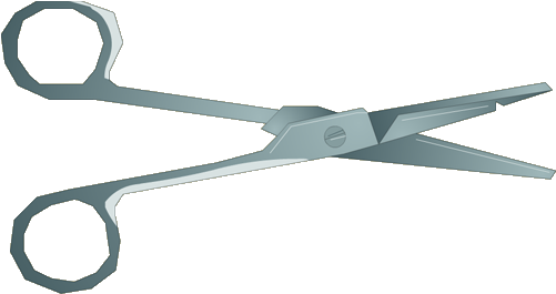 Damaged Pair Of Scissors - Pair Of Scissors Png (500x500), Png Download