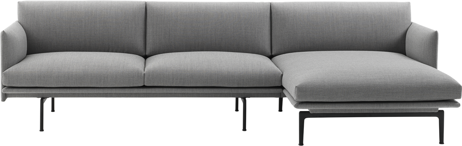 Outline Chaise Longue - Muuto Outline Sofa Corner (2000x2000), Png Download