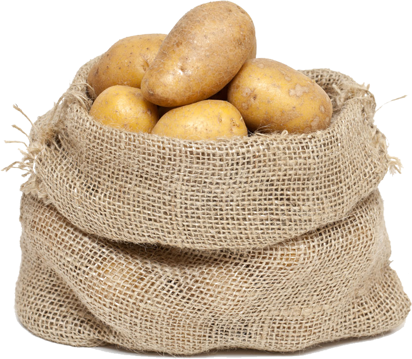 Mashed Potato Bag Gunny Sack Clip Art - Bag Of Potatoes Clipart (1000x837), Png Download