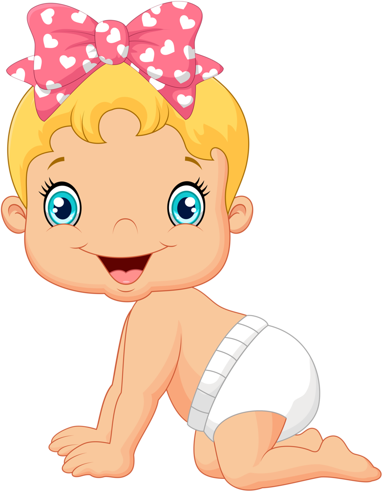 Banner Freeuse Stock Baby Clip Infant Hair - Baby Crawl Clipart (785x1024), Png Download
