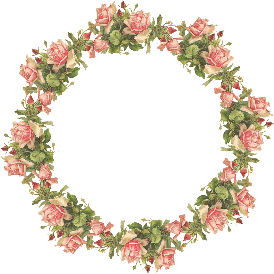 Flower Frame Transparent Image - Vintage Flower Frame Png (1141x1141), Png Download