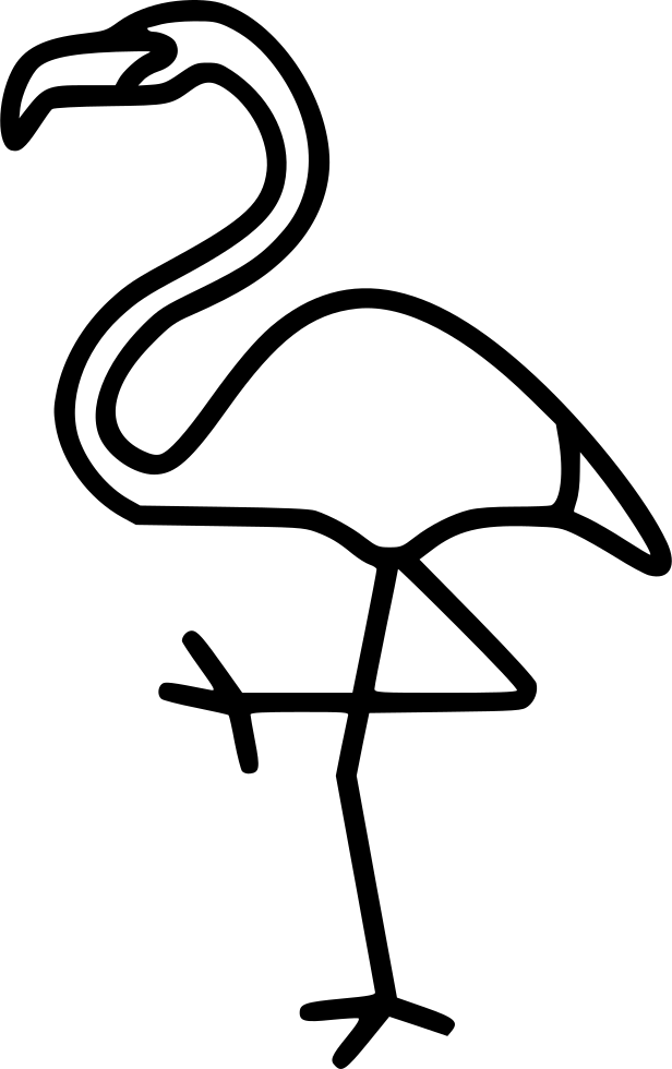 Flamingo Comments - Icon Line Flamingo Png (616x980), Png Download