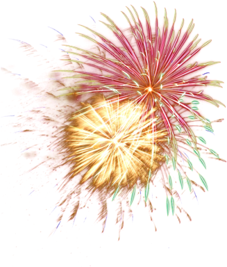 Awesome Fireworks Transparent Background Psd Detail - Happy New Year Paris (364x400), Png Download