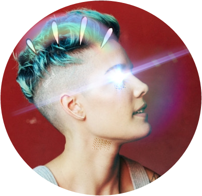 Halsey Icon Itsciel Edit Hopelessfountainkingdom Badlan - Halsay And Ruby Rose (407x395), Png Download