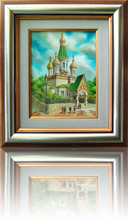 The Russian Church - Painting (417x720), Png Download
