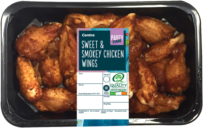 Centra Sweet & Smokey Chicken Wings Party Food - Buffalo Wing (800x800), Png Download
