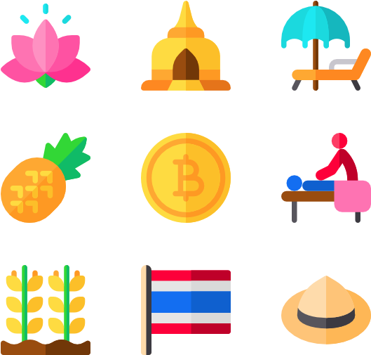 Freeuse Icon Packs Svg Psd Png Eps - Thailand Hat Icon (600x564), Png Download