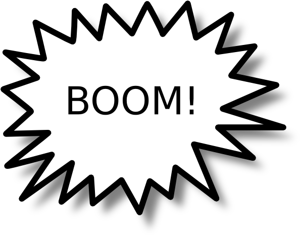 Boom Clip Art - Star Burst Clip Art (594x465), Png Download