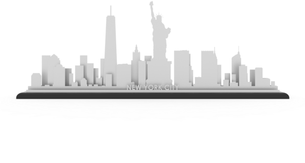 New York Stainless Steel Skyline - New York City Skyline Png (480x360), Png Download