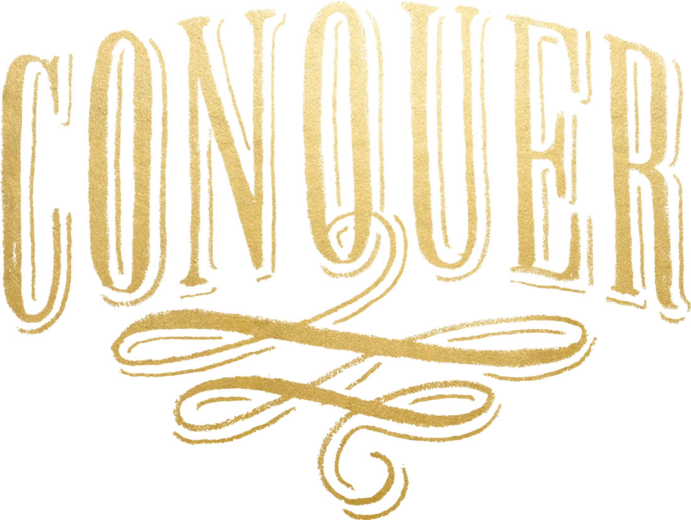 Tattly Conquer Gold Dana Tanamachi 00 V=1531940432 - Calligraphy (3000x3000), Png Download