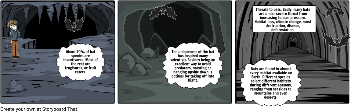 The Bats - Cartoon (1164x385), Png Download