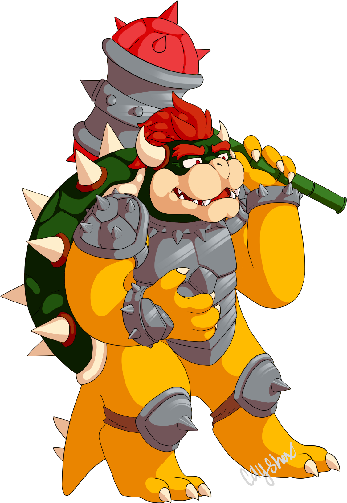 Hammer Slam Bowser - Hammer Slam Bowser Fan Art (2000x2000), Png Download
