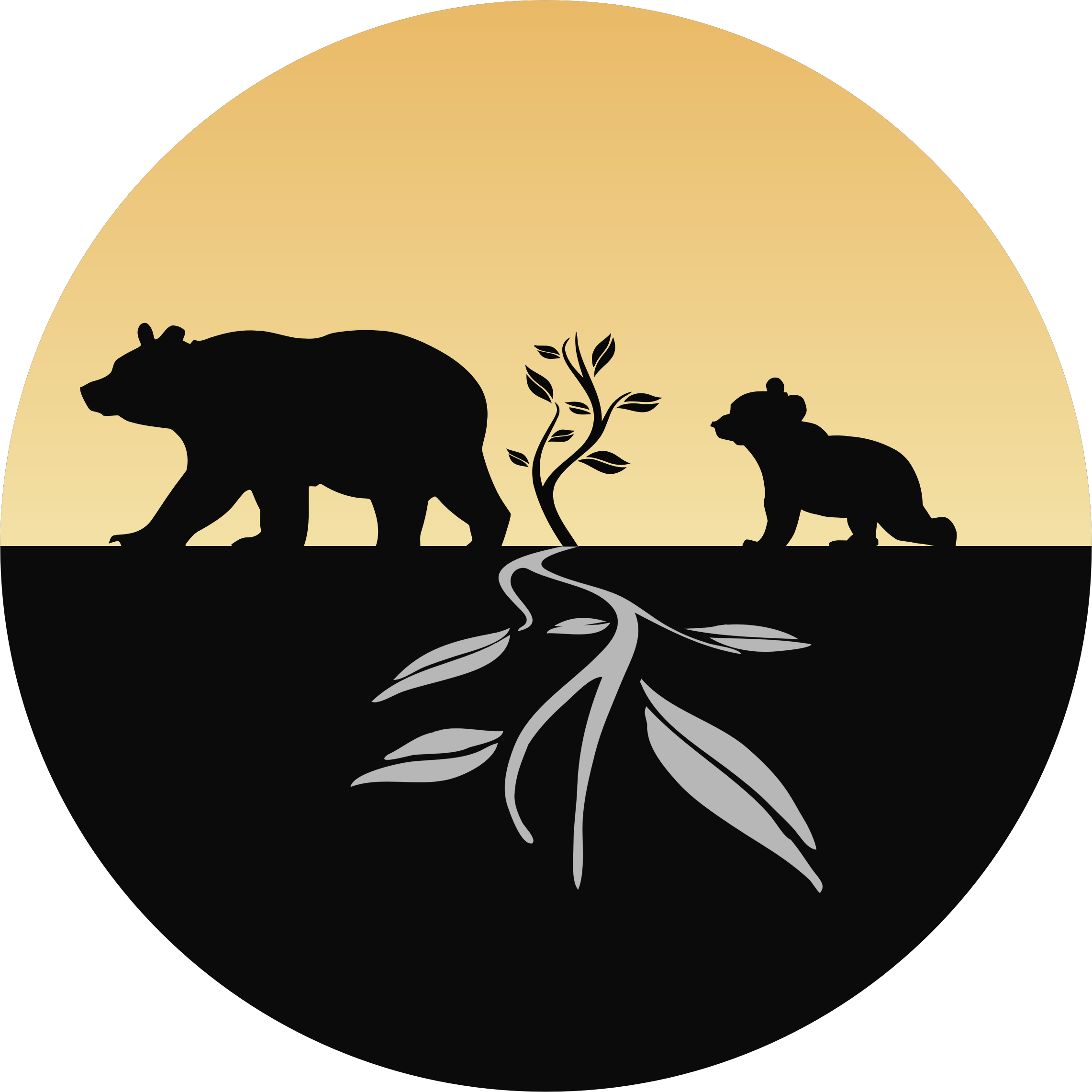 Bear With Cubs Logo Clipart - Bear And Cub Logo (2282x2282), Png Download