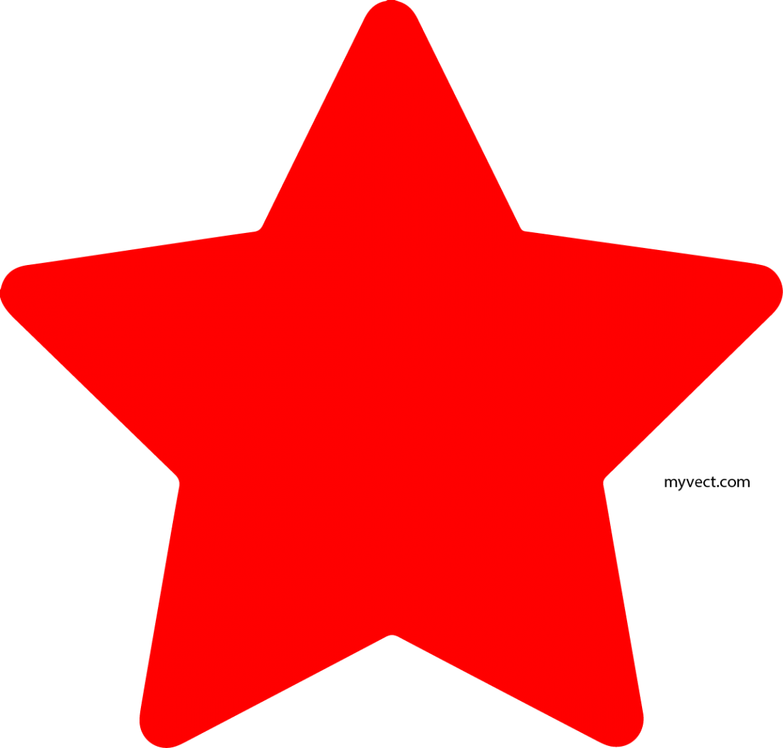 Red Star Vector - Red Star Clipart (1100x1050), Png Download