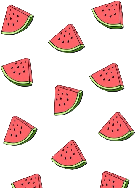 Watermelon Drawing Shared By Vale On We Heart It - Notebook: Journal Dot-grid,graph,lined,blank No Lined (500x645), Png Download