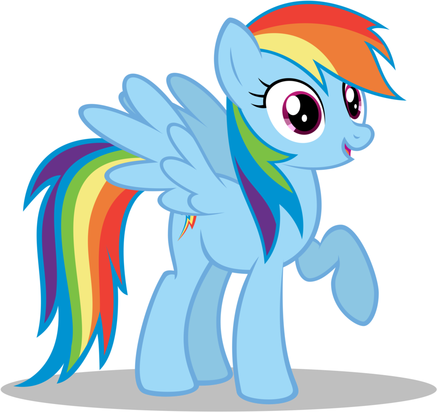 My Little Pony Rainbow Dash Face - Rainbow Dash Vector (900x859), Png Download