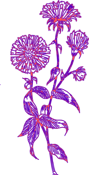 Aster Flower Tattoo (306x599), Png Download