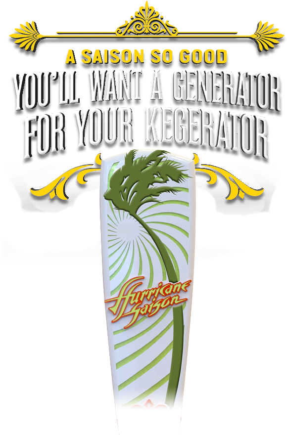 Hurricane Saison - New Orleans Lager & Ale (nola) Brewing (600x909), Png Download