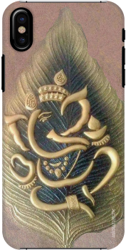 Gold Ganesha Slim Back Cover For Apple Iphone X - Crescent (300x400), Png Download