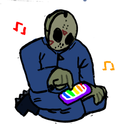 Happy Jason Banging Out The Tunes Day - Jason Voorhees (500x395), Png Download