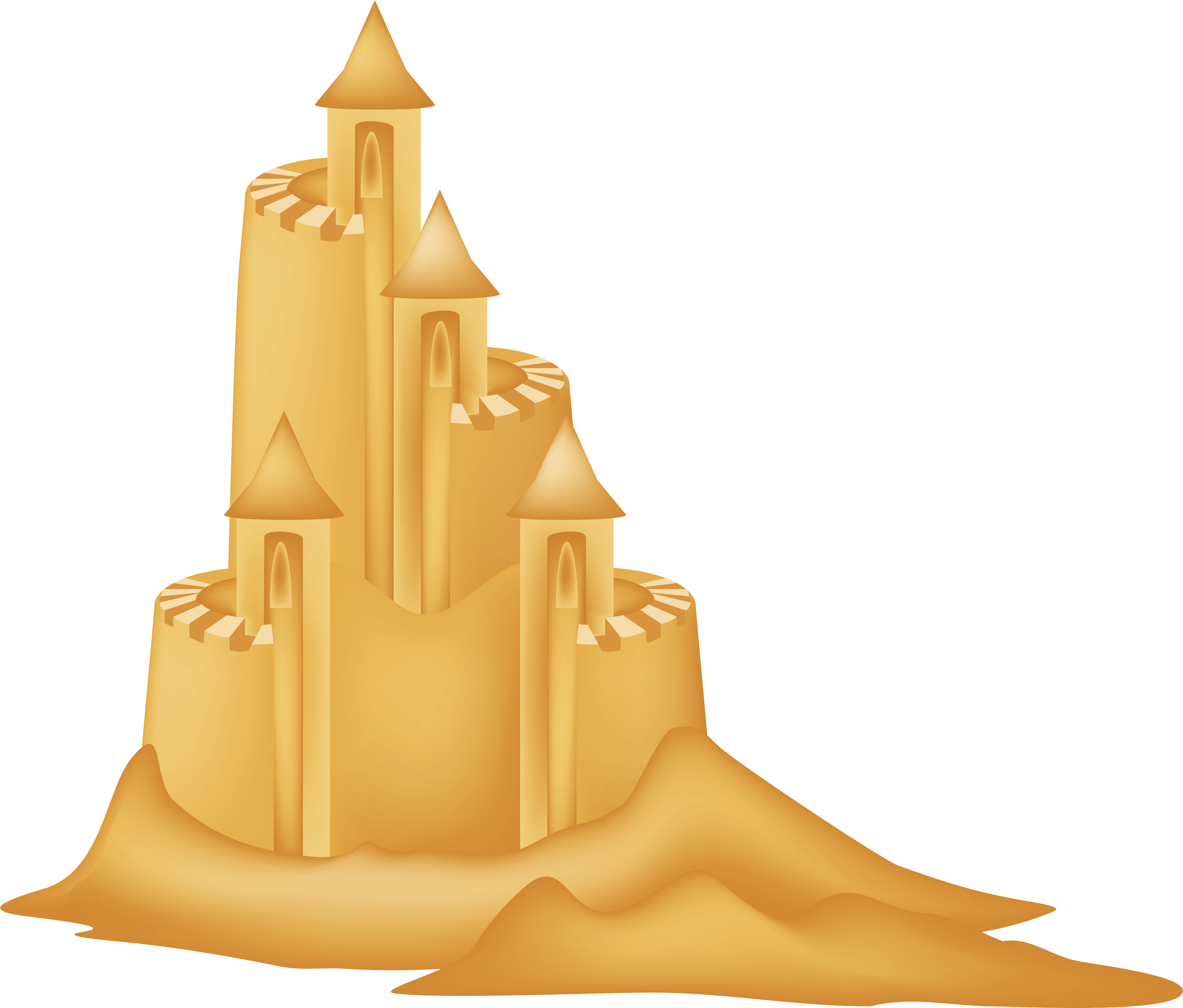 Sand Castle Clipart Png (4824x4084), Png Download