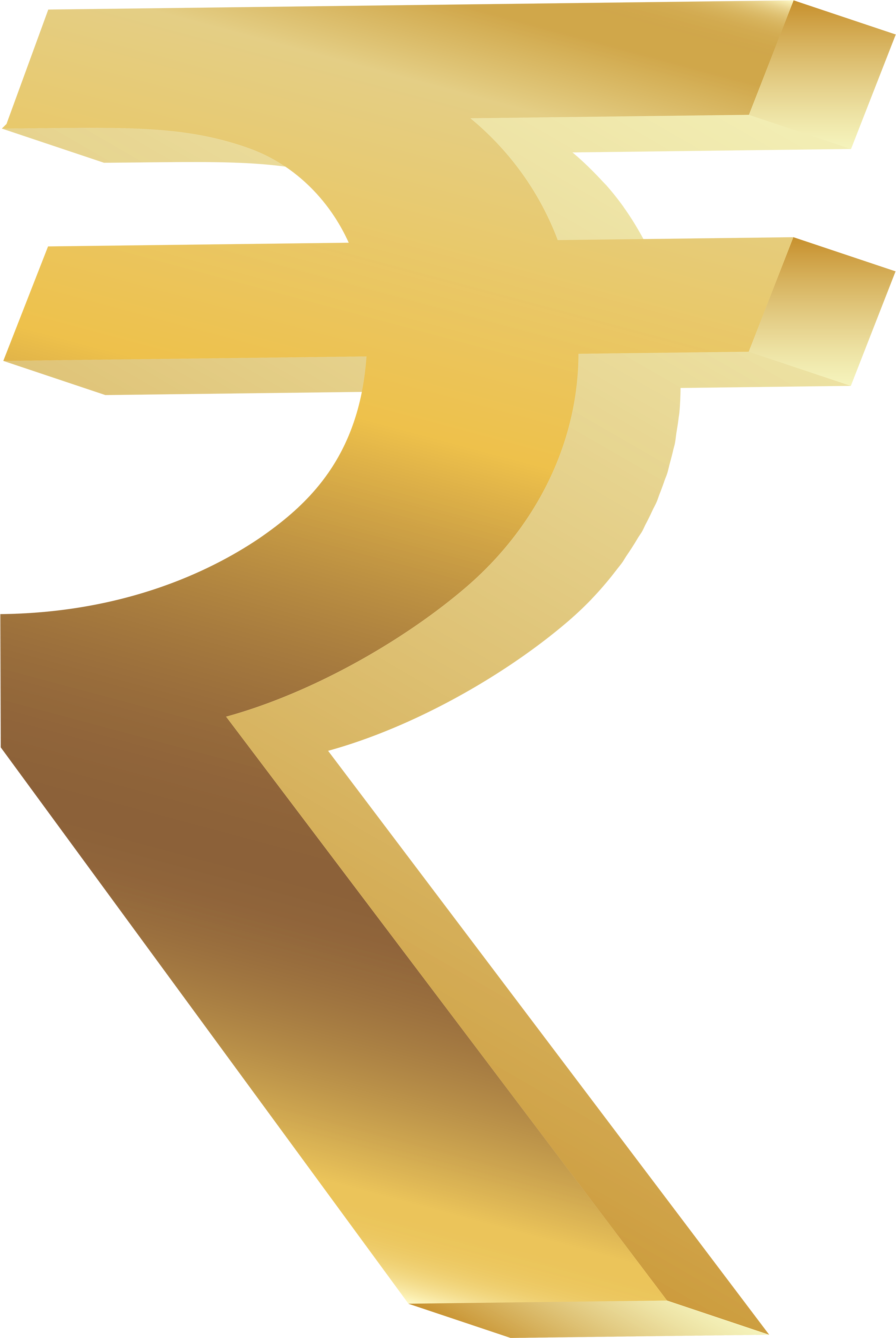 Rupee Symbol Png Clip Art - Golden Rupee Symbol Png (3347x5000), Png Download