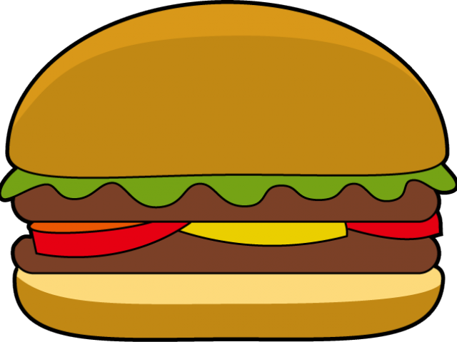 Hamburgers Clipart Easy - Hamburger Clipart (640x480), Png Download