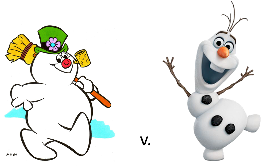 Frost V Olaf Pic - Frosty The Snowman Png (1008x642), Png Download