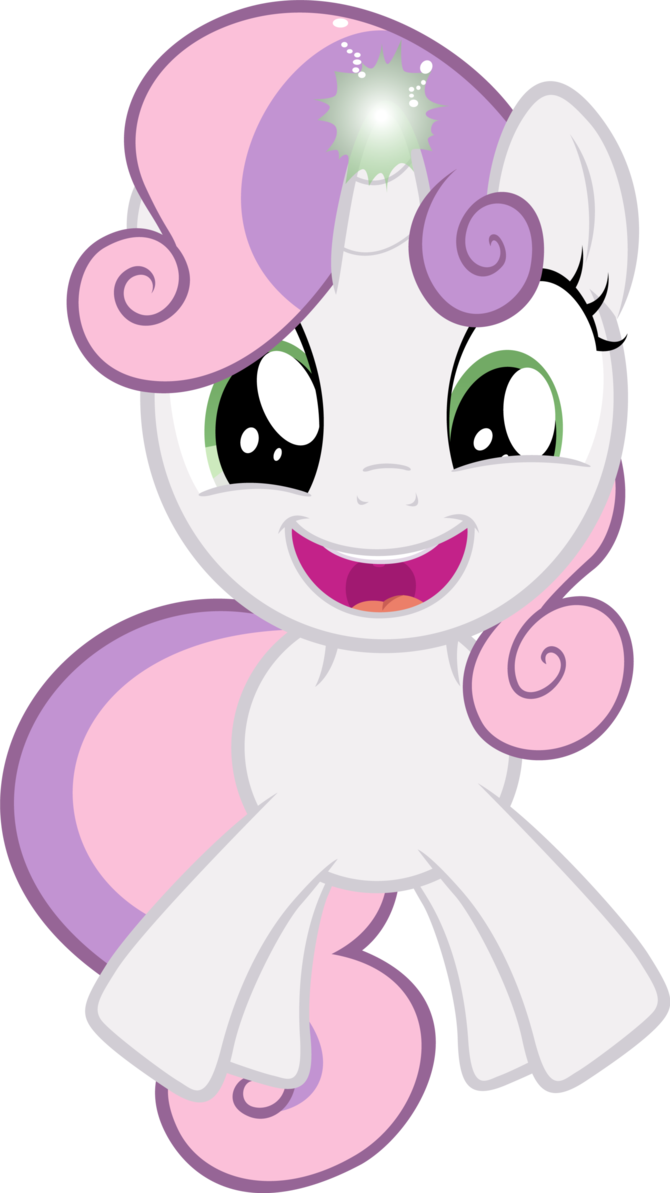Magical By - Mlp Sweetie Belle Magic (670x1193), Png Download