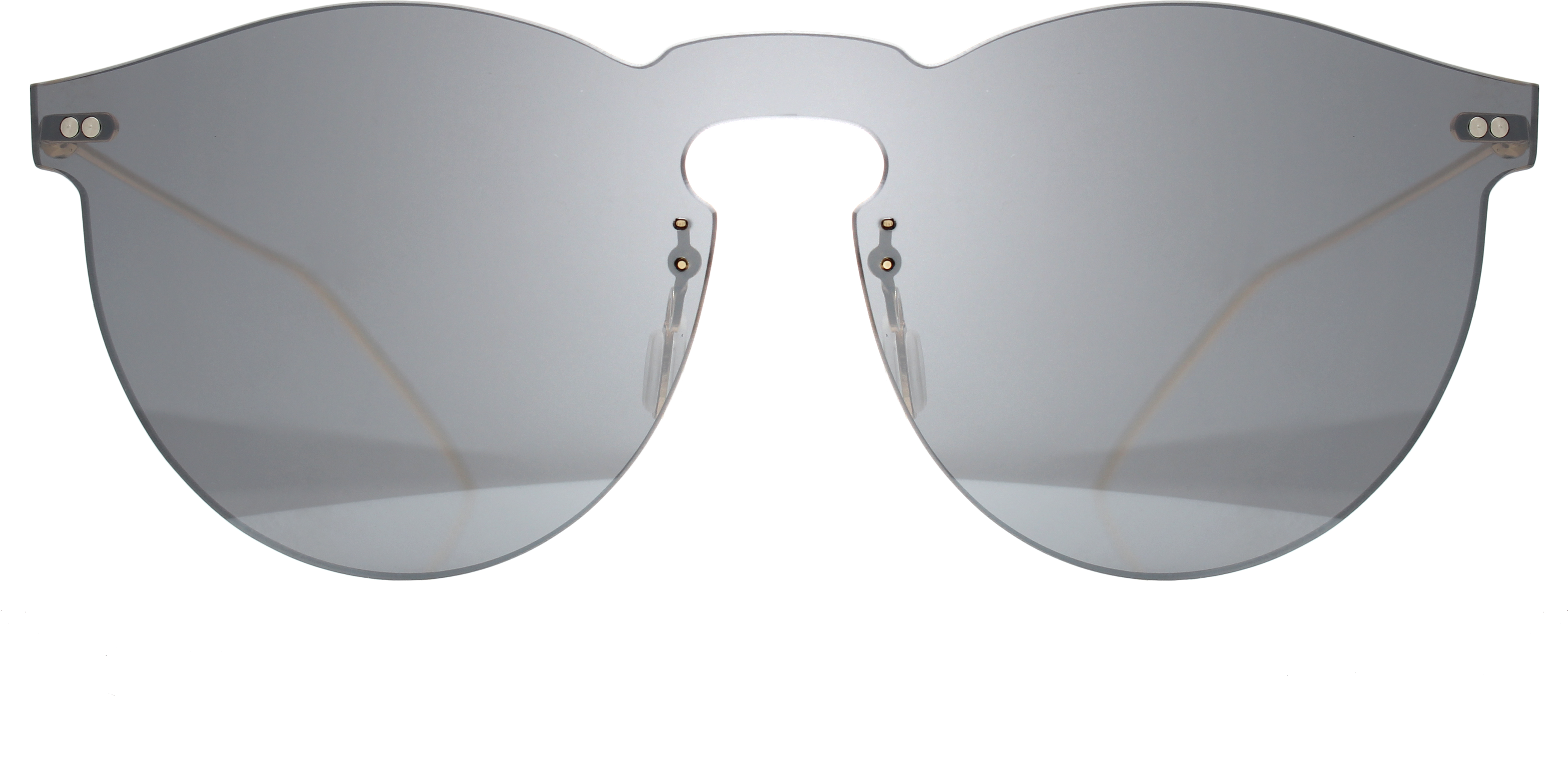 Leonard Mask With Metal Mirrored Lenses Front V=1510355476 - Illesteva Leonard Mask Sunglasses | Metal (4196x2797), Png Download