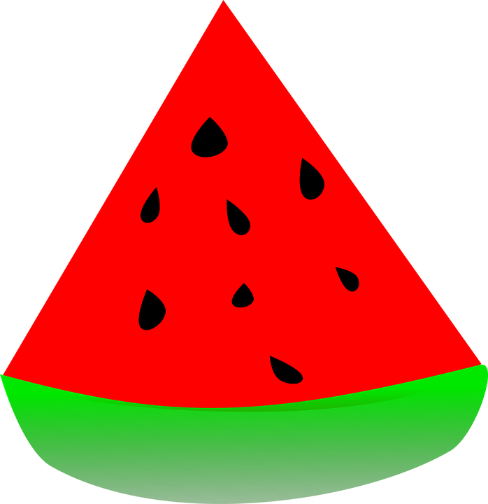 Piece Of Watermelon Png Clipart - Sandia Rojo (698x720), Png Download