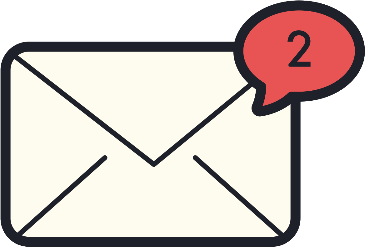 Envelope Number Icon - Email (1600x1600), Png Download