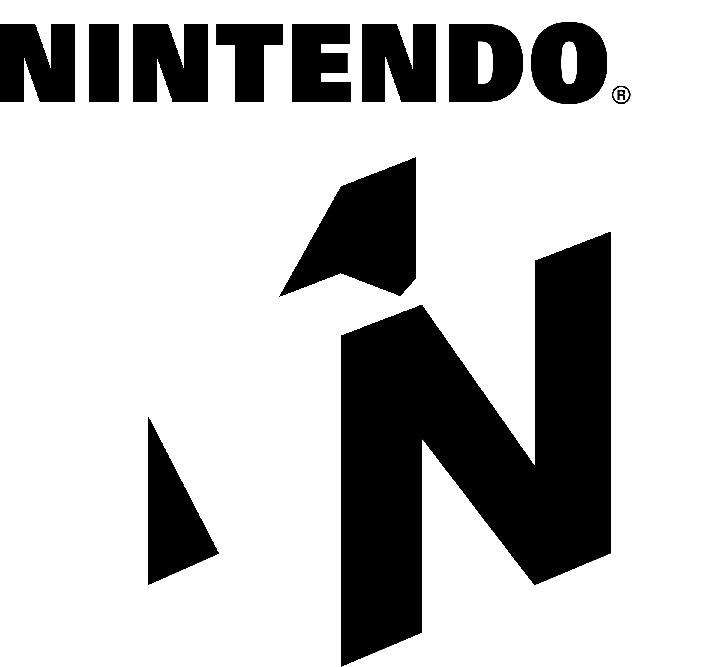 Nintendo 64 Logo Black And White - Nintendo 64 Logo White (2400x2223), Png Download