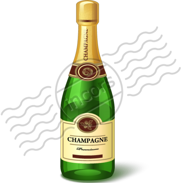 Champagne Bottle (600x600), Png Download