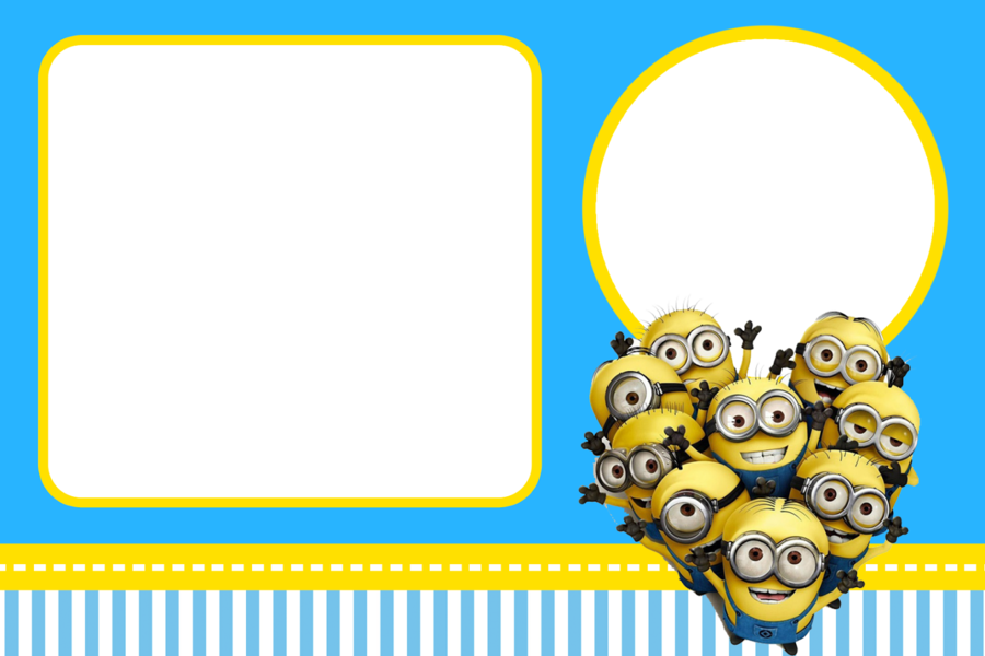 Download Convite Minions Png Clipart Stuart The Minion - Tarjetas De Minions Para Editar (900x600), Png Download