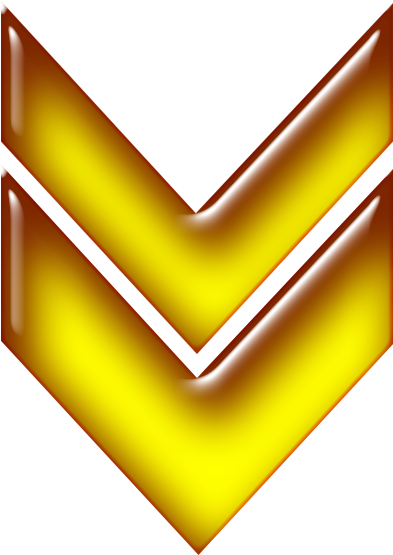 Double Arrow Yellow Down - Portable Network Graphics (591x591), Png Download