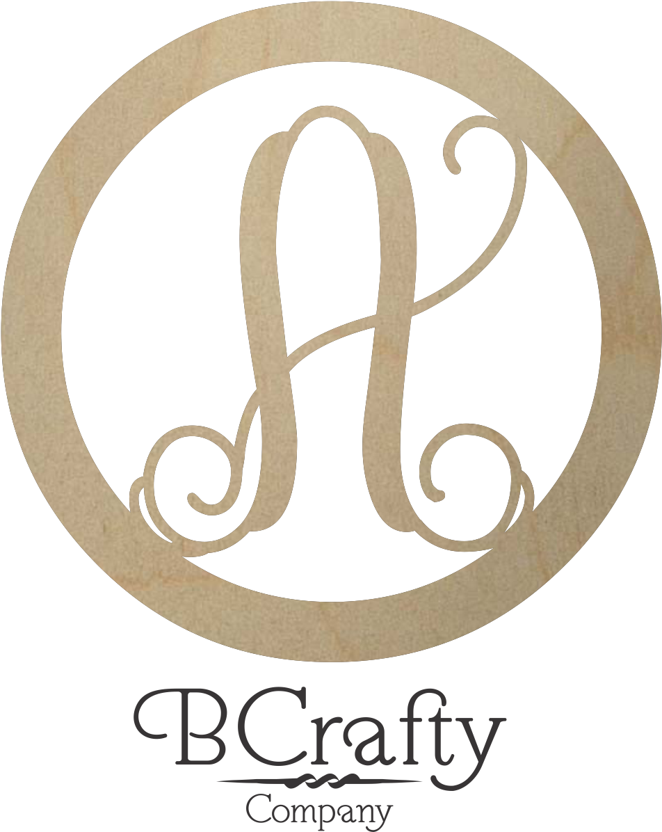 Vine With Circle Border Monogram - Monogram Letter (1124x1690), Png Download