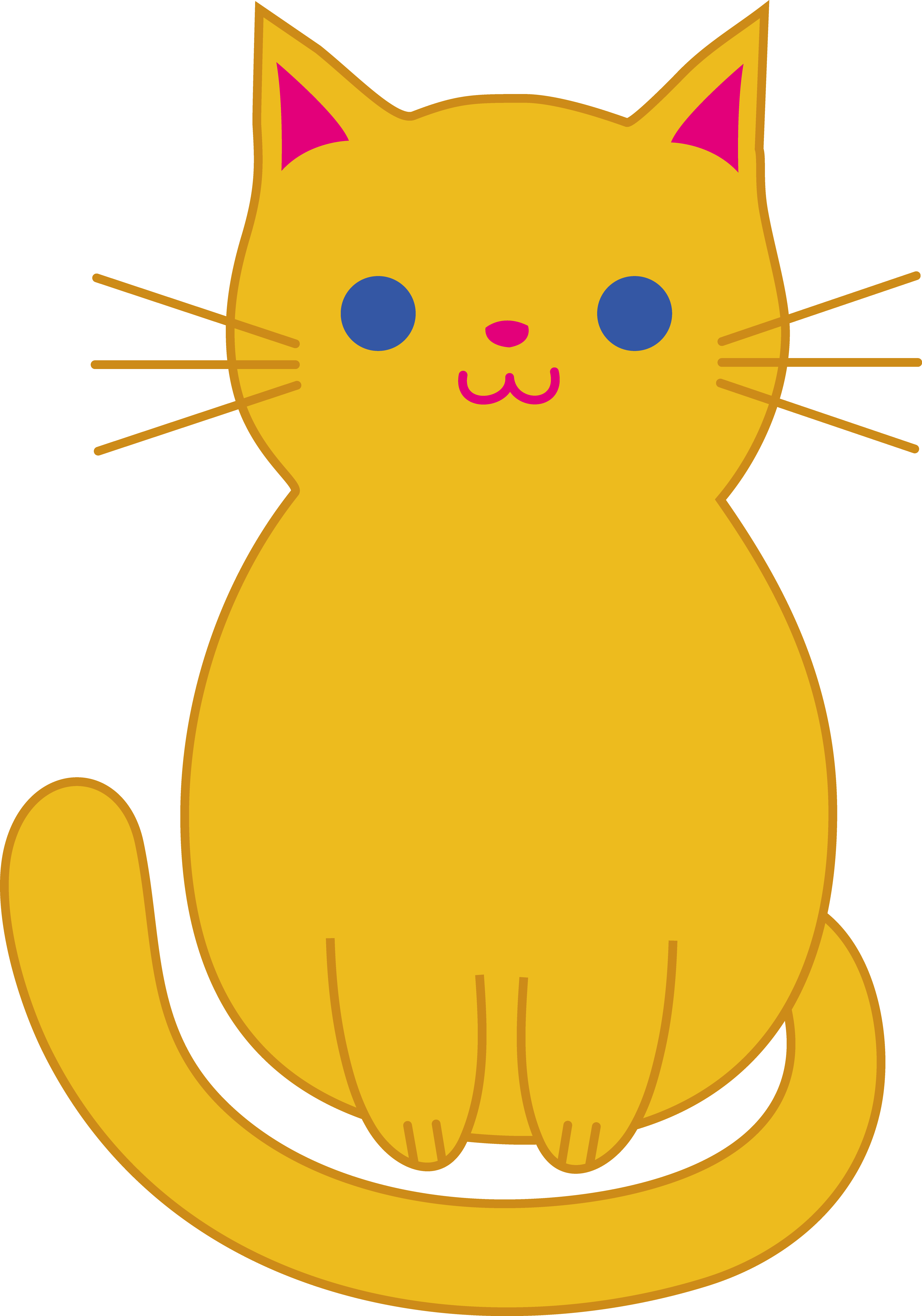 Simple Clipart Kitten - Cat Clipart (3528x5039), Png Download
