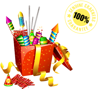 Diwali Clipart Cracker - Diwali Crackers Gift Box (448x371), Png Download