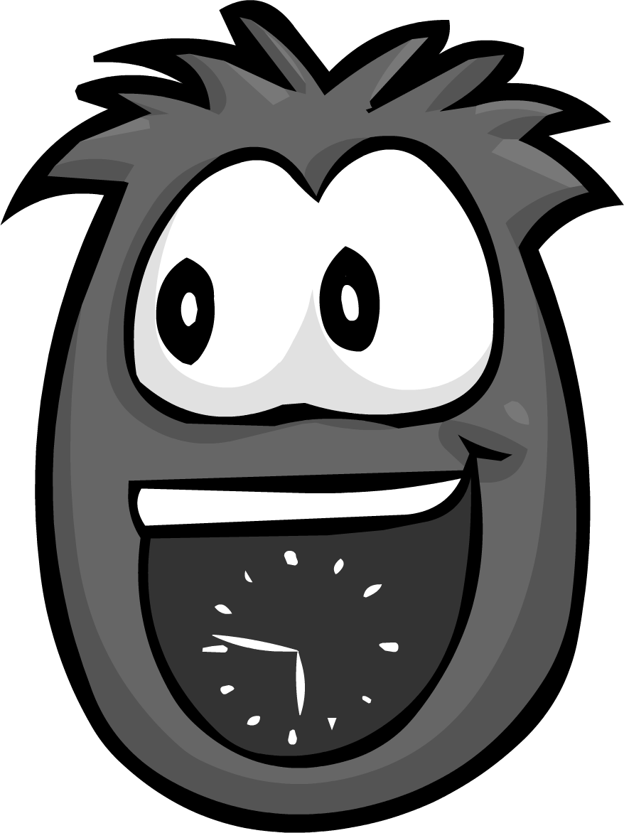 Black Puffle Clock - Clock (878x1172), Png Download