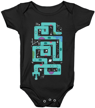 Twisty Turny Spaceship Baby Onesy - Black And Blue Dress Meme (484x484), Png Download