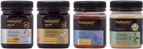 Honey-line - Biohoney Organic Clover Honey 250gm (600x328), Png Download