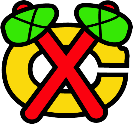 Chicago Cub Logo Download - Black And White Chicago Blackhawks Logo (465x433), Png Download