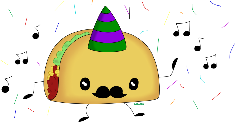 P] Dancing Taco By Sassaprass On Clipart Library - Cartoon Transparent Background Taco (1024x585), Png Download
