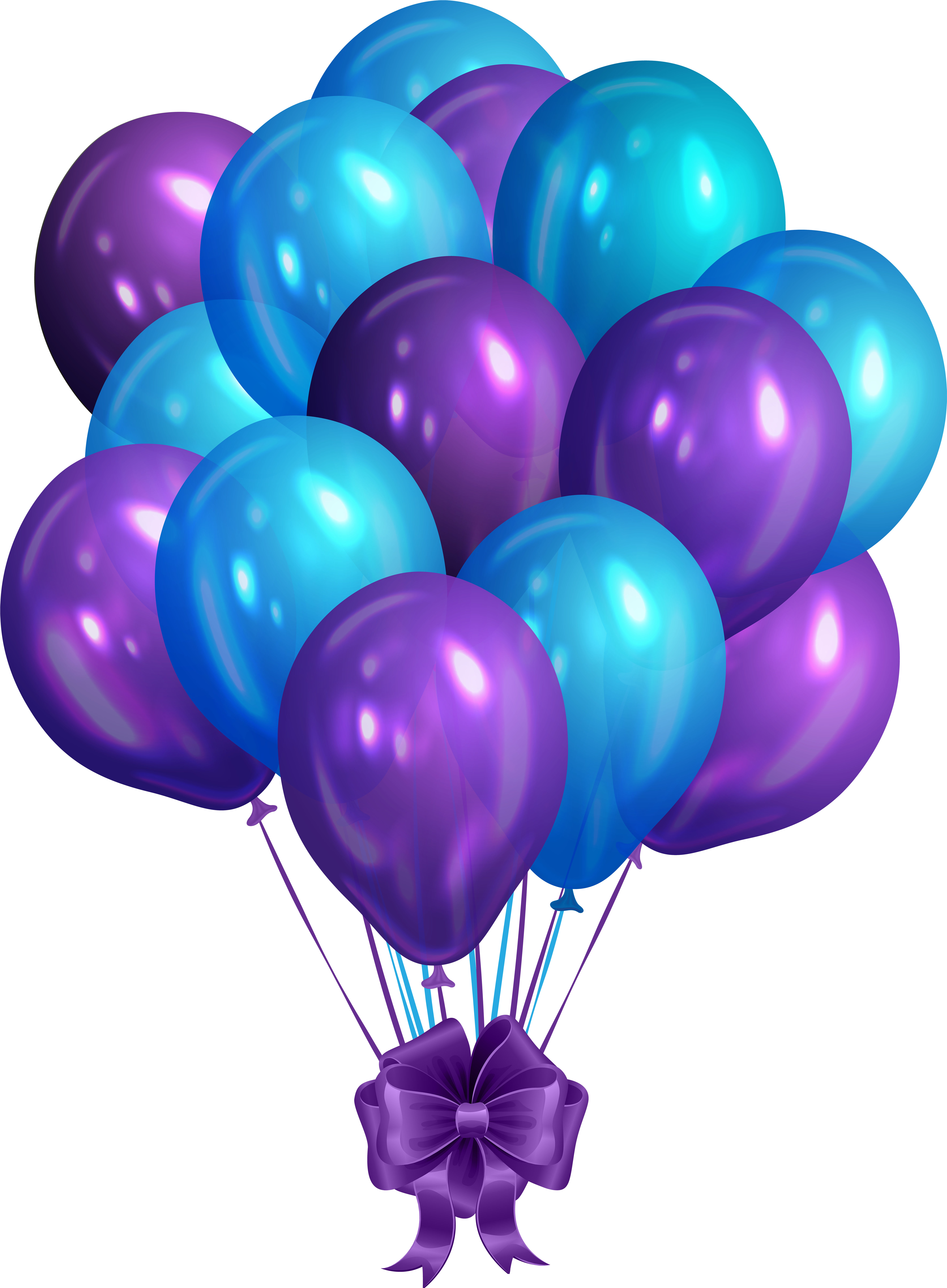 Blue Bunch Of Balloons Clip Art Png - Red And Blue Balloons Png (5880x8000), Png Download