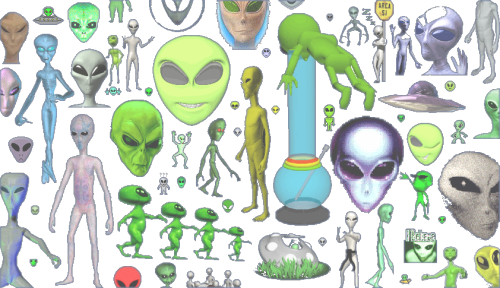 Lol Believe Bong Lmao Collage Png Alien Transparent - Extraterrestrial Life (500x288), Png Download